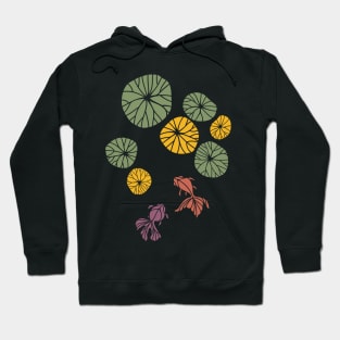 Water lily foliage and goldfish zen style Hoodie